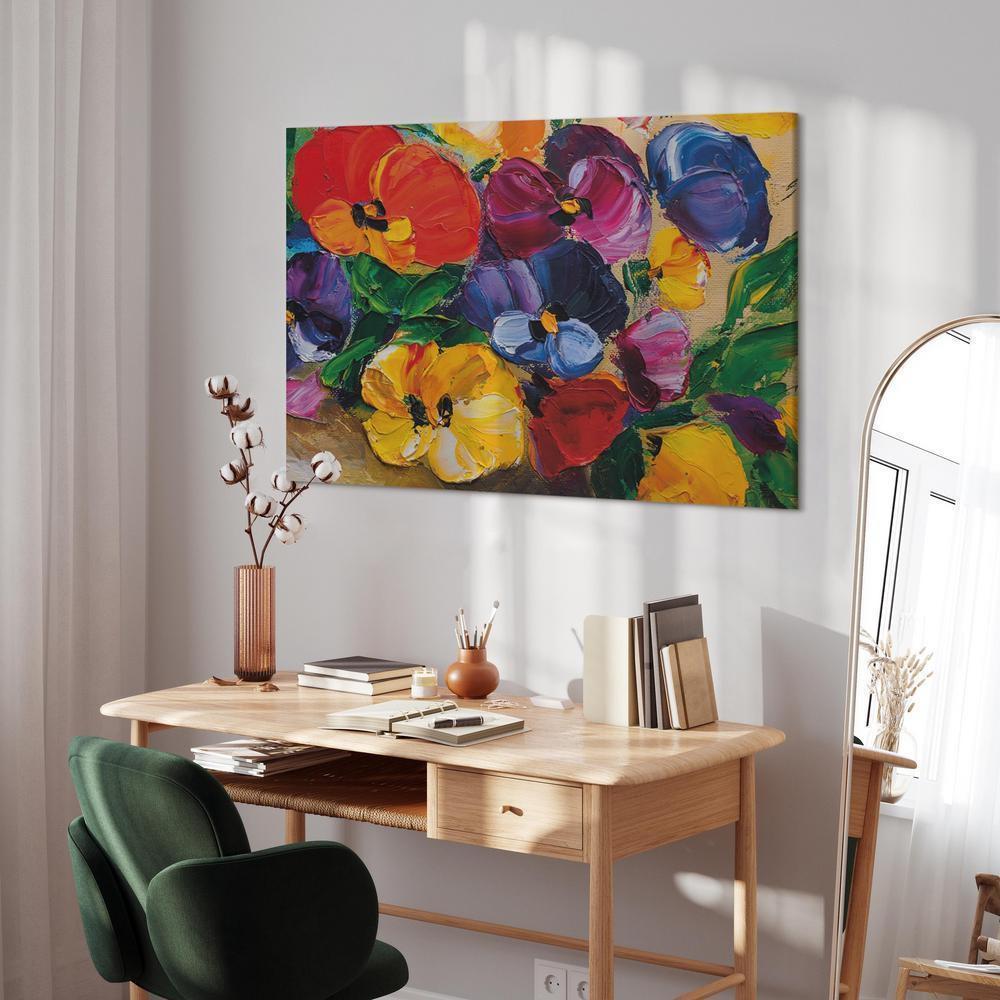 Canvas Print - Spring Pansies-ArtfulPrivacy-Wall Art Collection