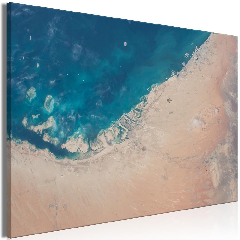 Canvas Print - Dubai from the Satellite (1 Part) Wide