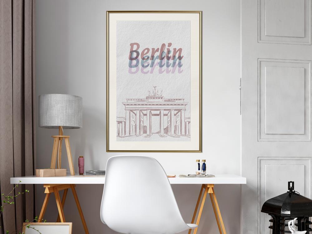 Wall Art Framed - Pastel Berlin-artwork for wall with acrylic glass protection