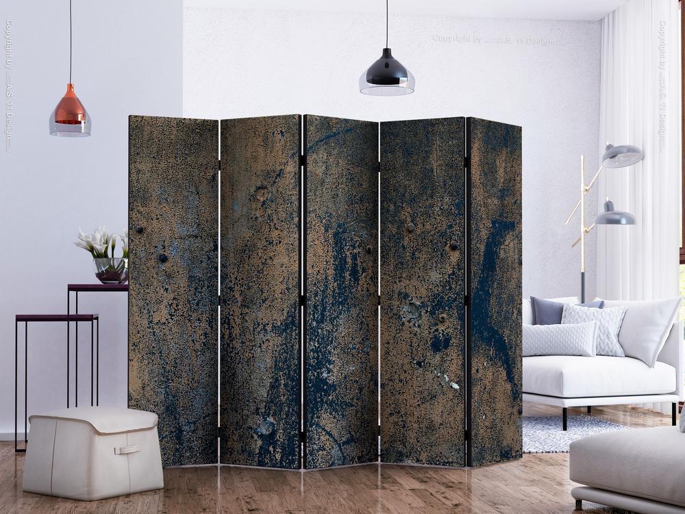 Decorative partition-Room Divider - Prehistoric dance II-Folding Screen Wall Panel by ArtfulPrivacy