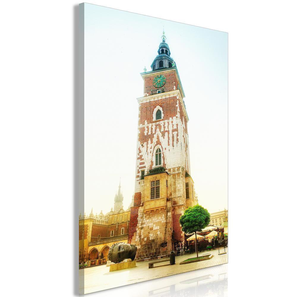 Canvas Print - Cracow: Town Hall (1 Part) Vertical-ArtfulPrivacy-Wall Art Collection