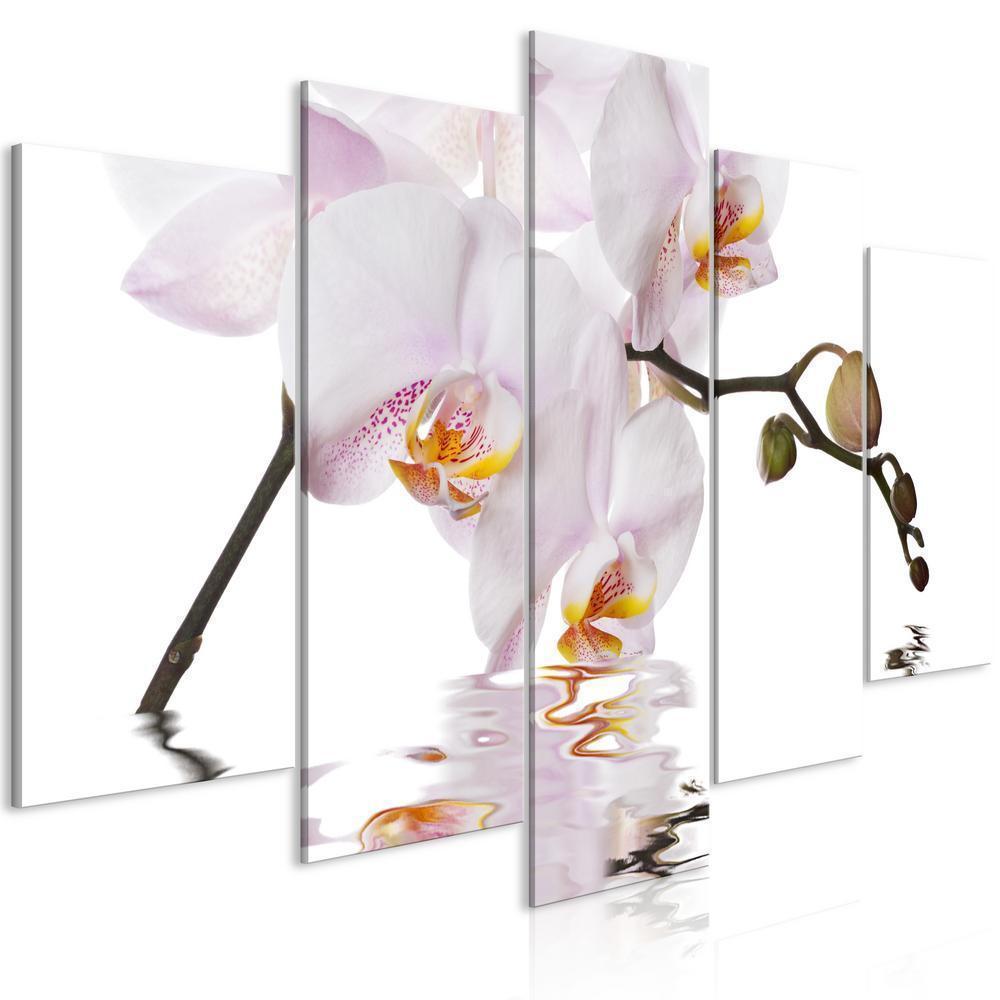 Canvas Print - Delightful Orchid (5 Parts) Wide-ArtfulPrivacy-Wall Art Collection