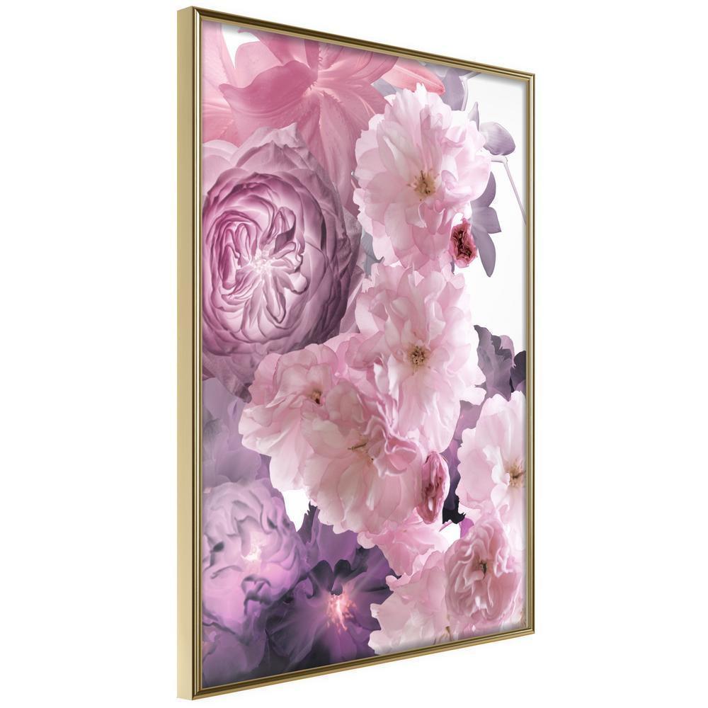 Botanical Wall Art - Pink Bouquet-artwork for wall with acrylic glass protection