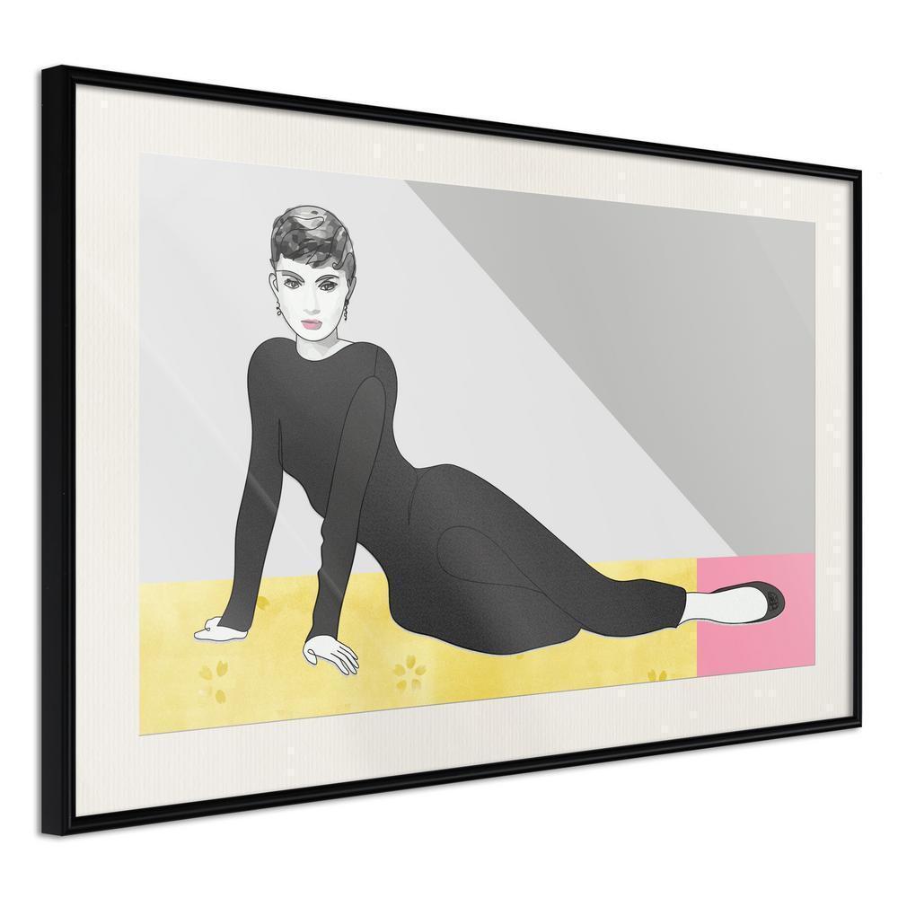 Wall Decor Portrait - Elegant Audrey-artwork for wall with acrylic glass protection