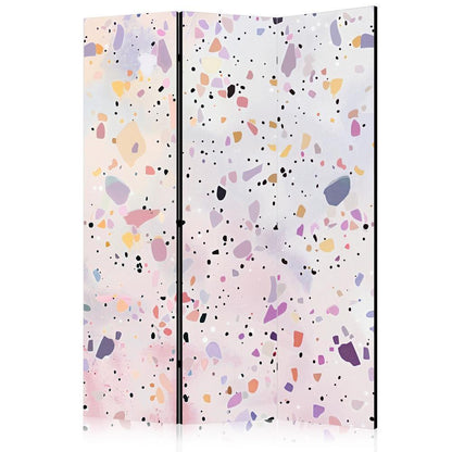 Room Divider - Terrazzo in Confetti Style - Violet-Pink - Colorful Pattern