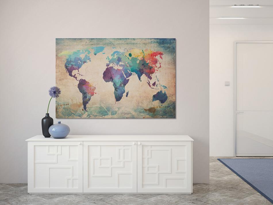 Canvas Print - Rainbow-hued map-ArtfulPrivacy-Wall Art Collection