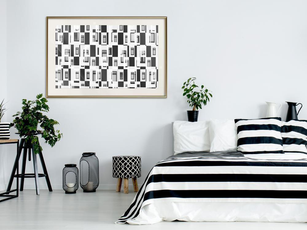 Abstract Poster Frame - Modern Public Housing-artwork for wall with acrylic glass protection