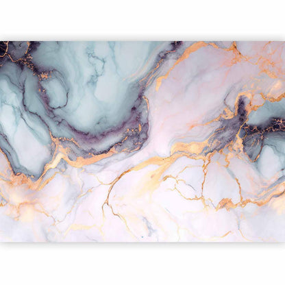 Wall Mural - Pastel Stones - Pink and Blue Marble-based Structures