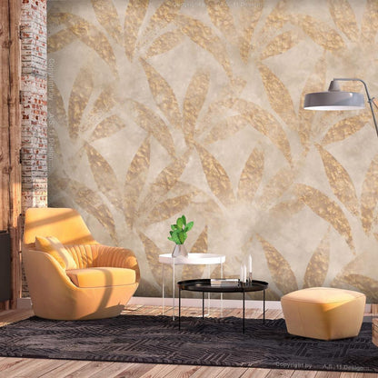 Wall Mural - Leaves and Gold