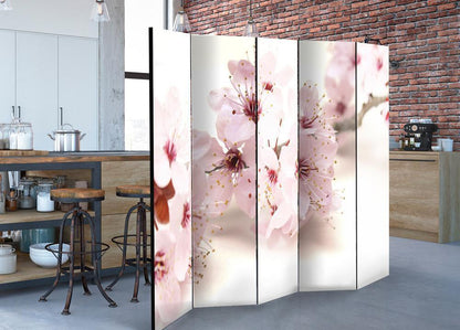 Decorative partition-Room Divider - Cherry Blossom II-Folding Screen Wall Panel by ArtfulPrivacy