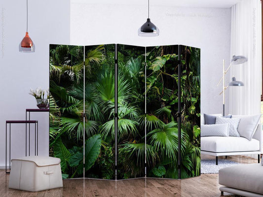 Decorative partition-Room Divider - Sunny Jungle II-Folding Screen Wall Panel by ArtfulPrivacy