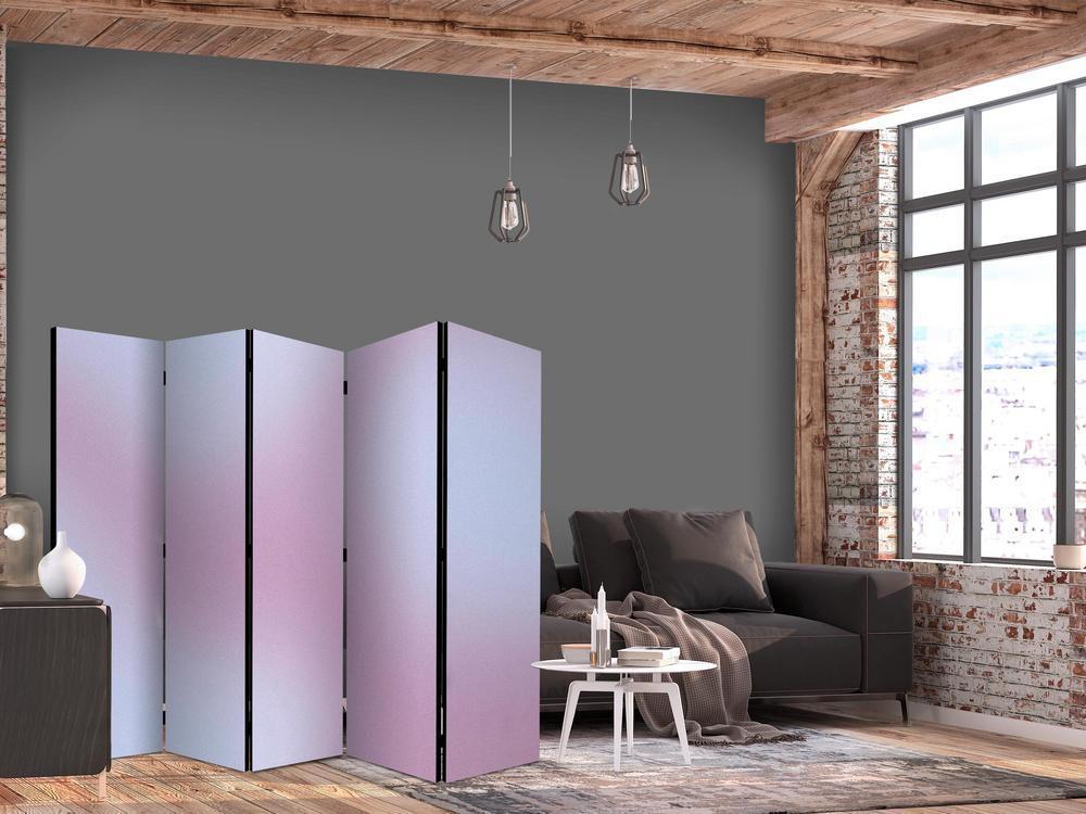 Room Divider - Complex Gradient - Gradient Composition in Nostalgic Colors- A 5 Panel Folding Screen For Living rooms, bedrooms or home office, decorative folding screen made with wood and canvas