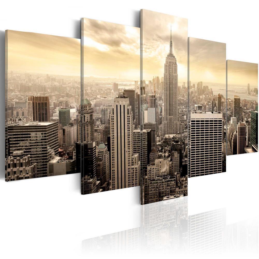 Canvas Print - New York and sunrise-ArtfulPrivacy-Wall Art Collection