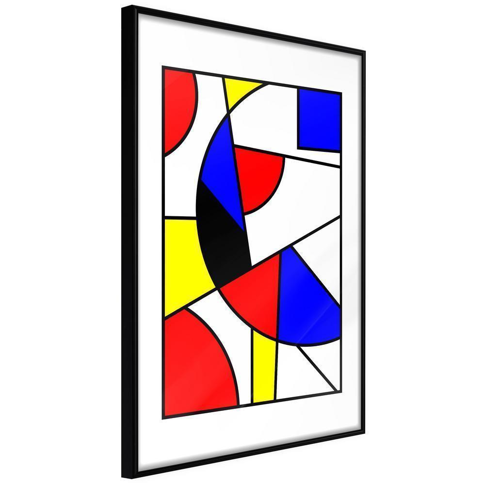 Abstract Poster Frame - Neoplastic Composition-artwork for wall with acrylic glass protection