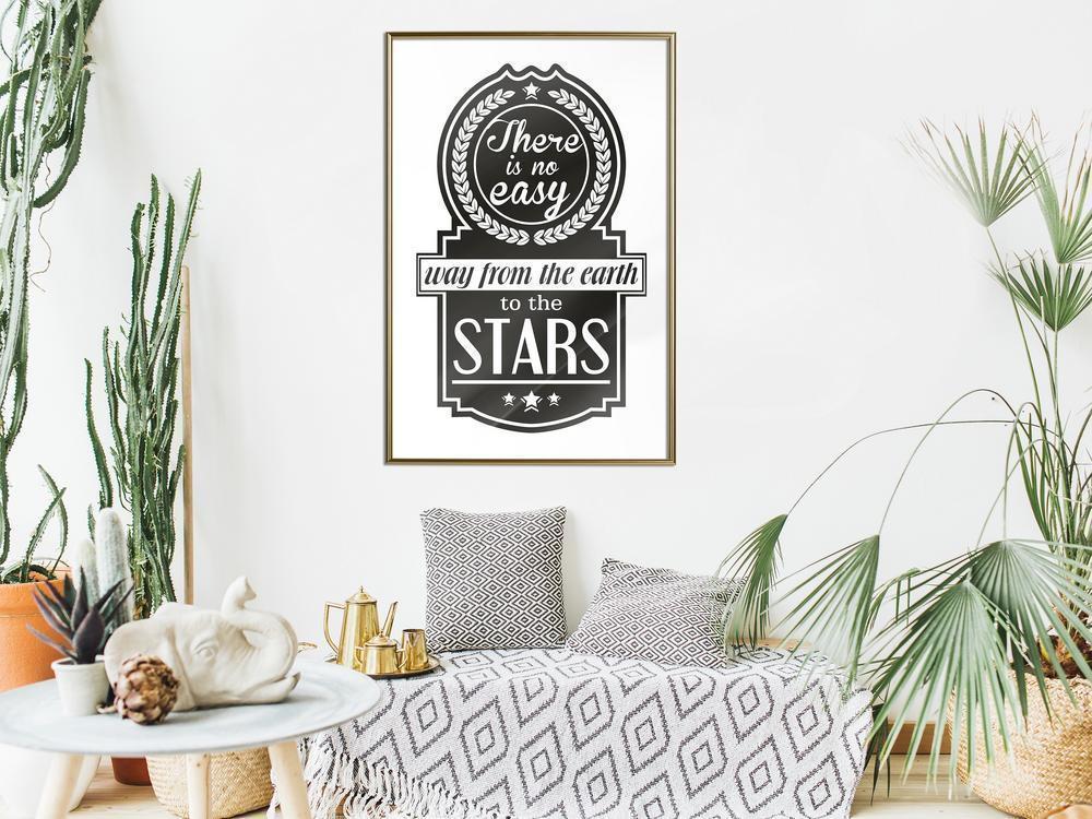 Motivational Wall Frame - Way to the Stars-artwork for wall with acrylic glass protection