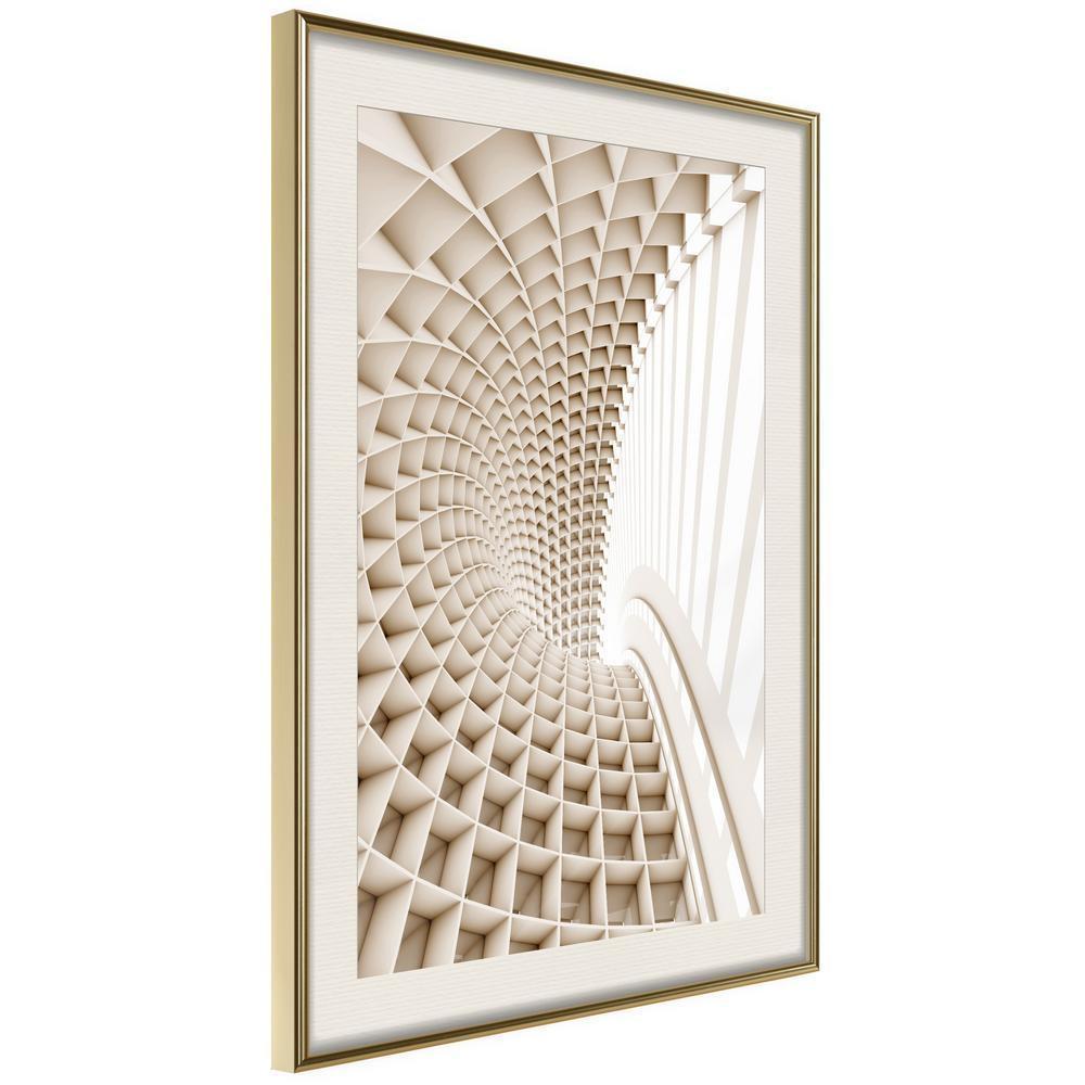 Abstract Poster Frame - Curved Library-artwork for wall with acrylic glass protection