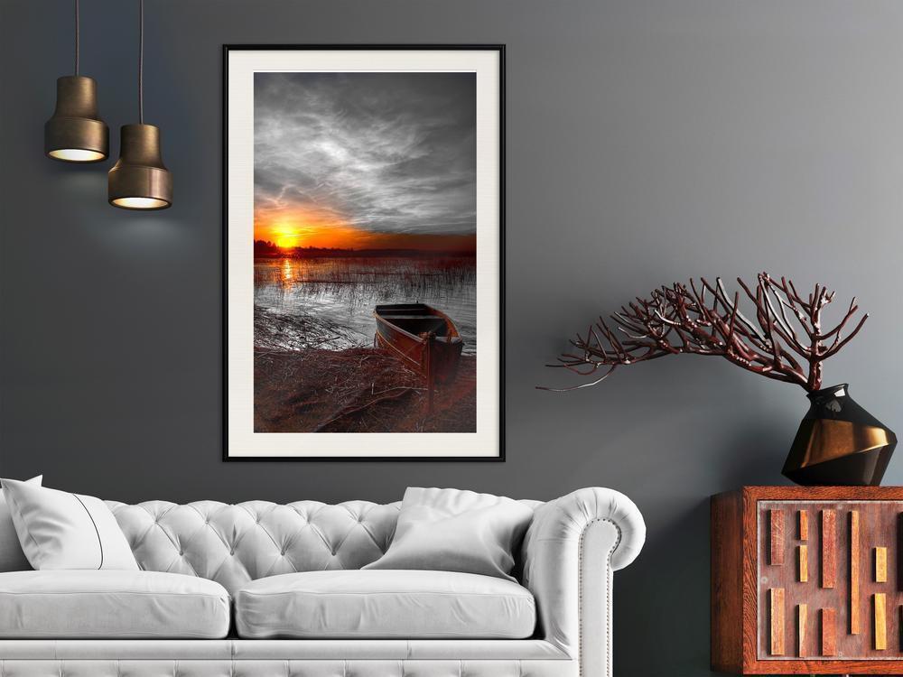 Framed Art - Rising Sun-artwork for wall with acrylic glass protection