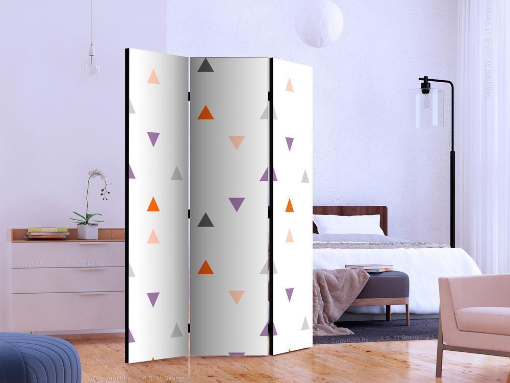 Decorative partition-Room Divider - Triangles Rain-Folding Screen Wall Panel by ArtfulPrivacy