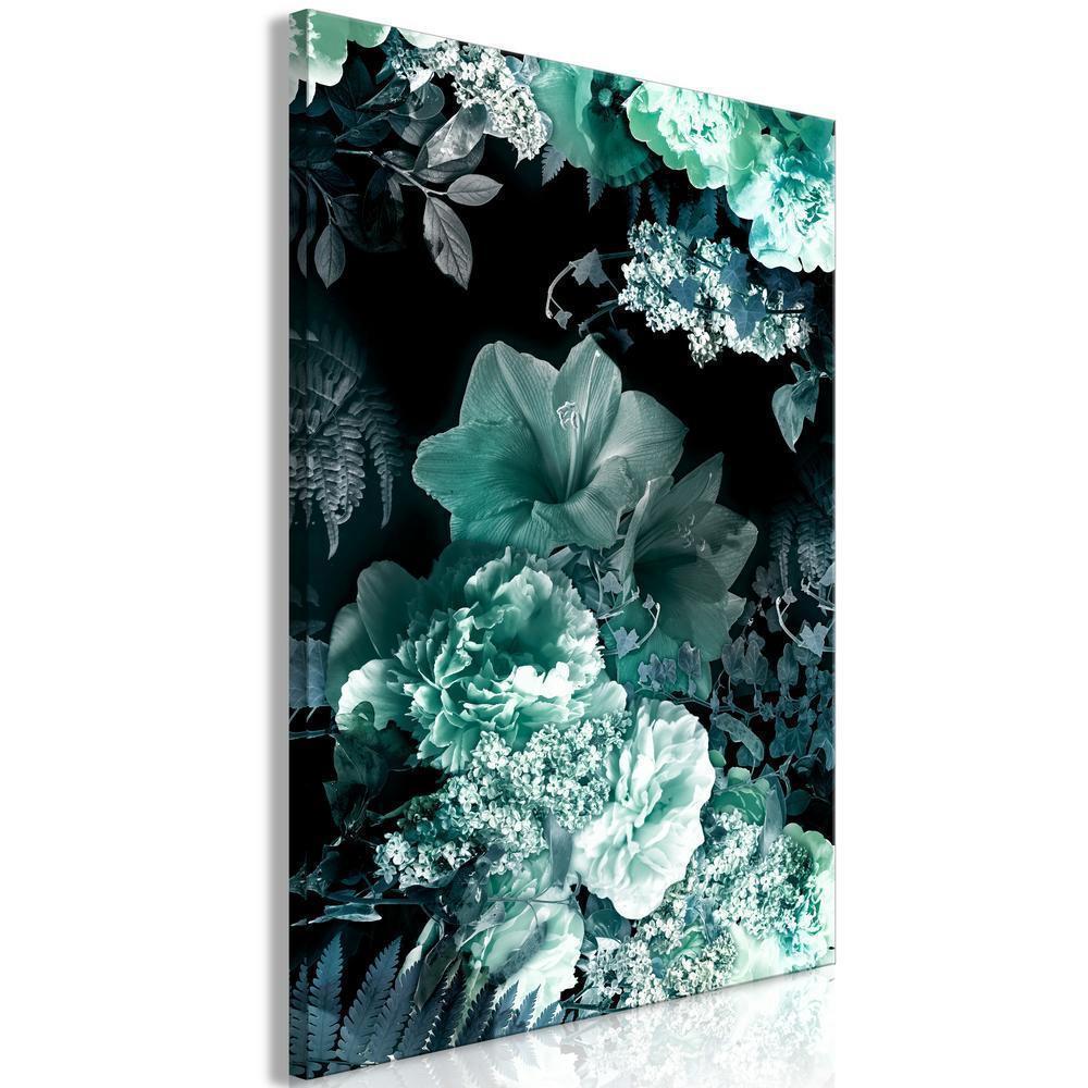 Canvas Print - Emerald Garden (1 Part) Vertical-ArtfulPrivacy-Wall Art Collection