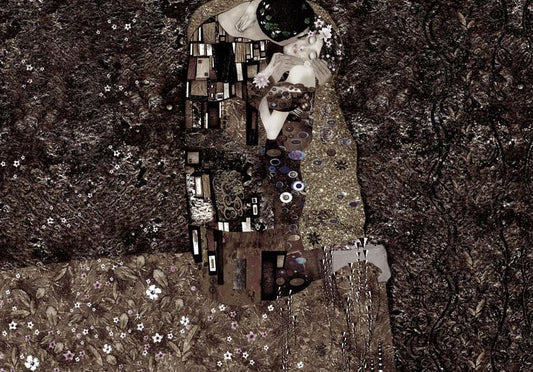 Wall Mural - Klimt inspiration - Recalling Tenderness-Wall Murals-ArtfulPrivacy