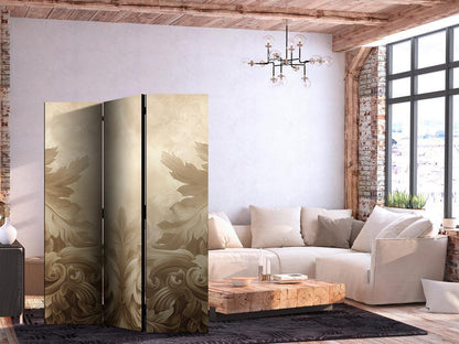 Room Divider - Carved Baroque Ornaments - Rich Composition in Sepia Colors