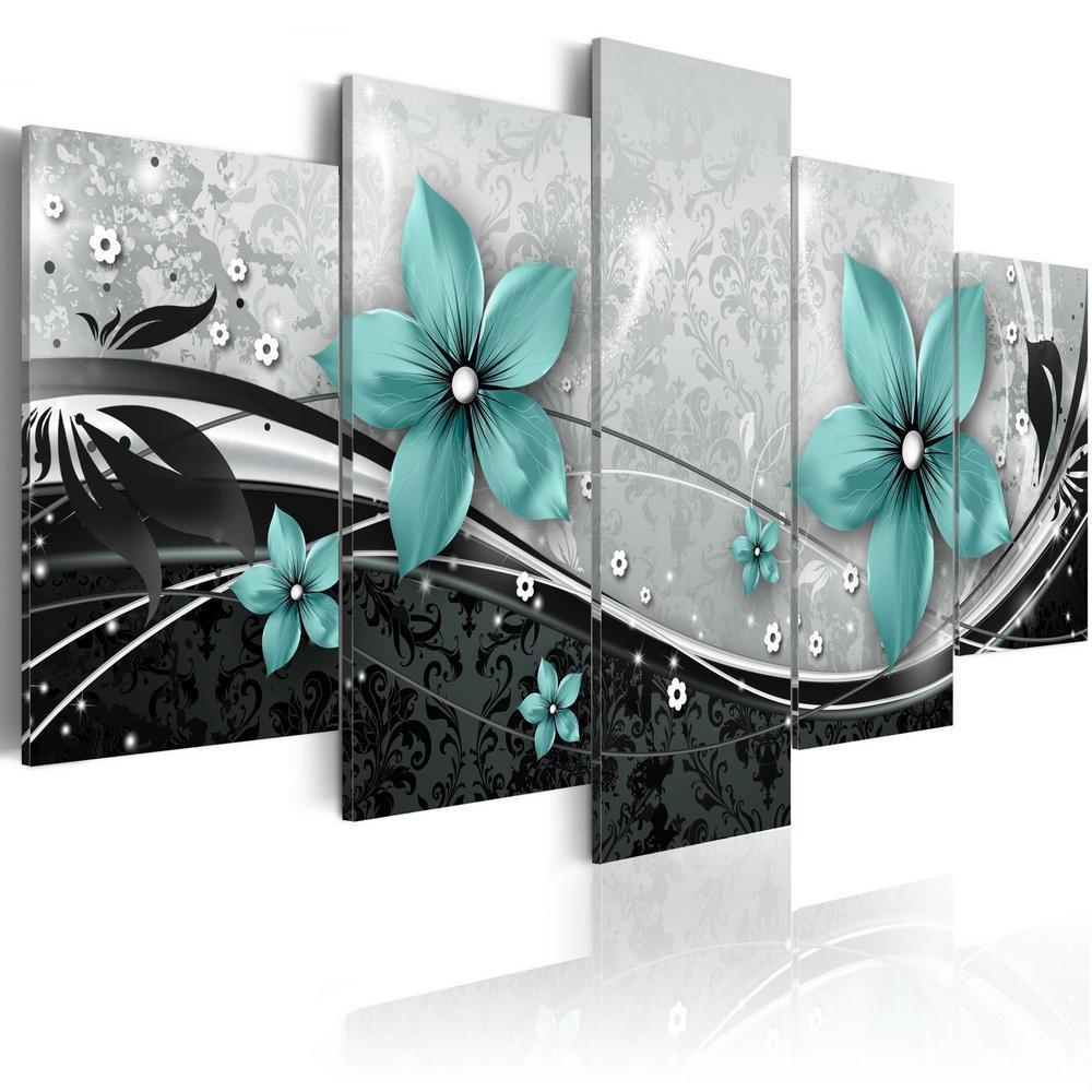 Canvas Print - Turquoise flower of night-ArtfulPrivacy-Wall Art Collection