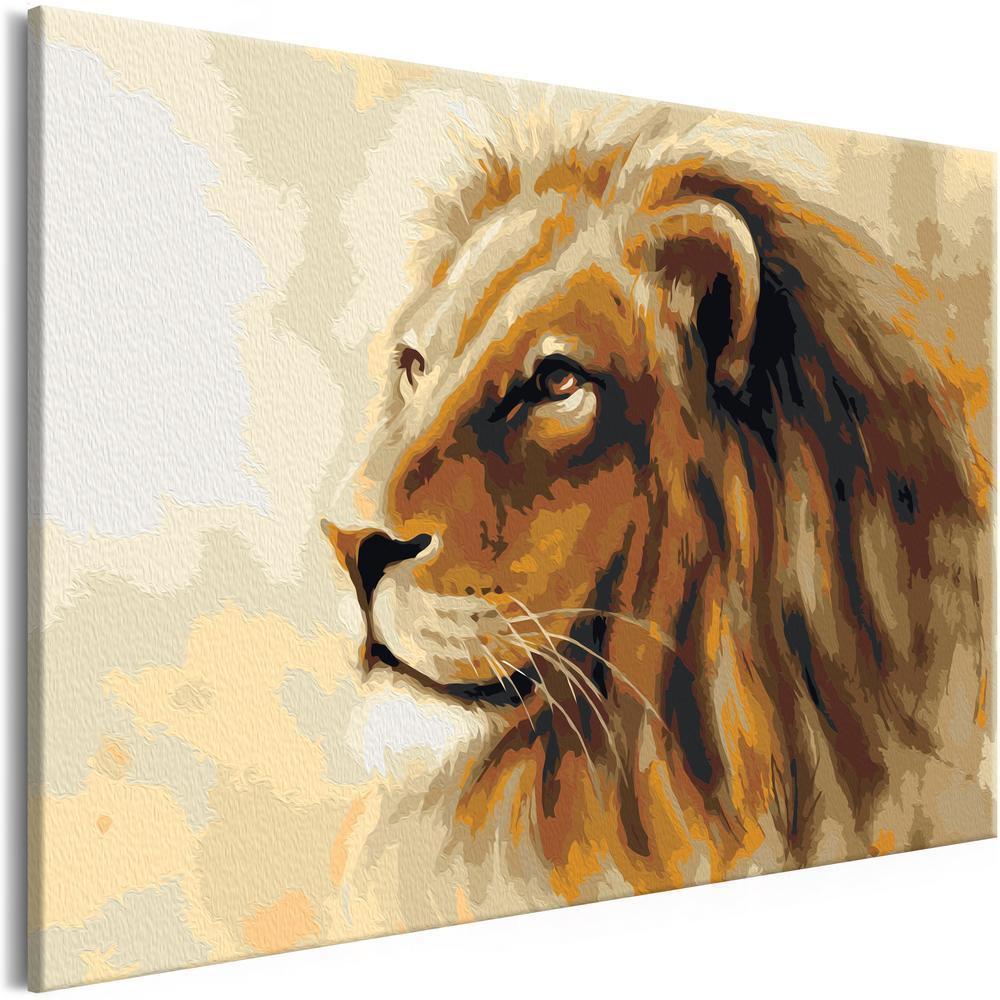 Start learning Painting - Paint By Numbers Kit - Lion King - new hobby