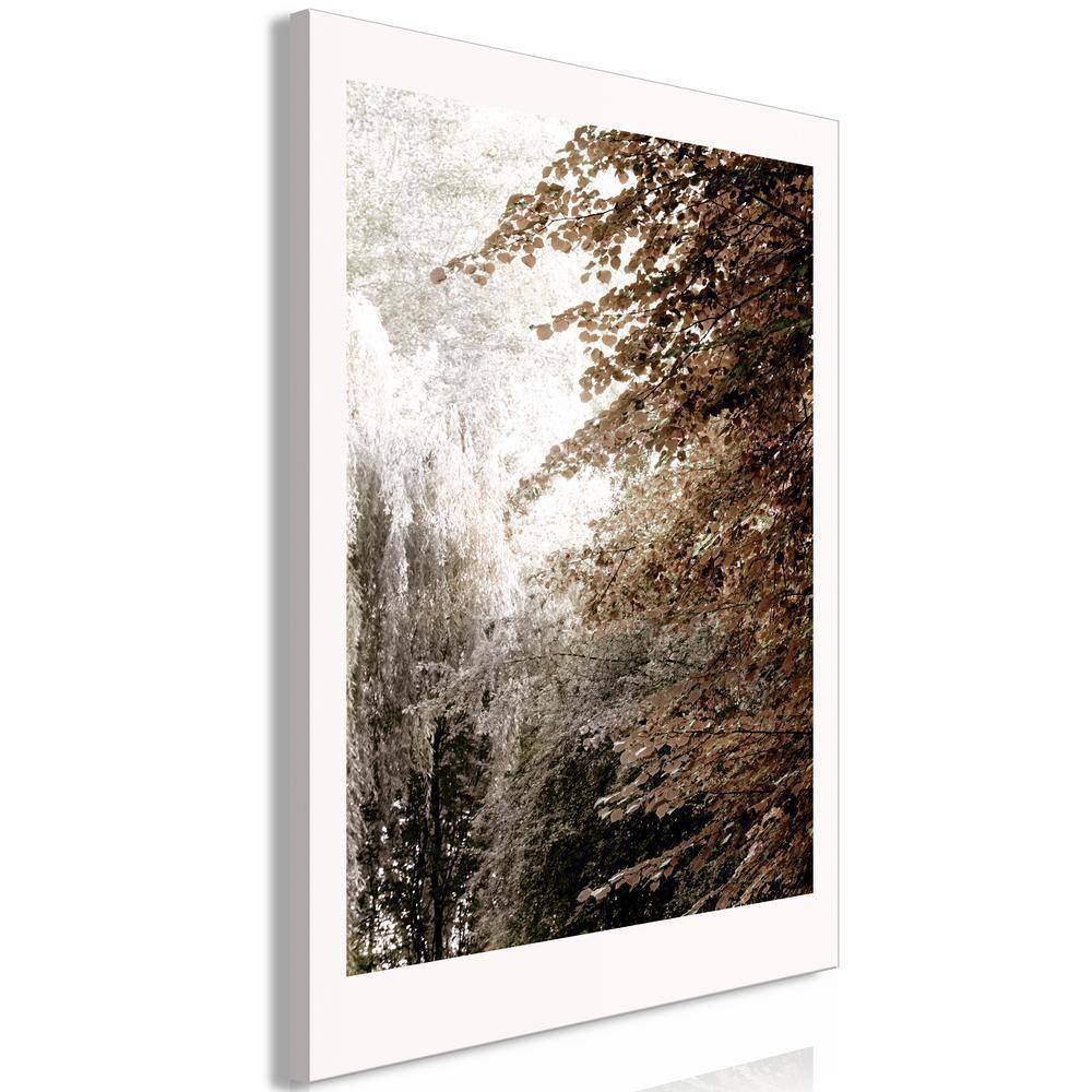 Canvas Print - Sepia Park (1 Part) Vertical-ArtfulPrivacy-Wall Art Collection