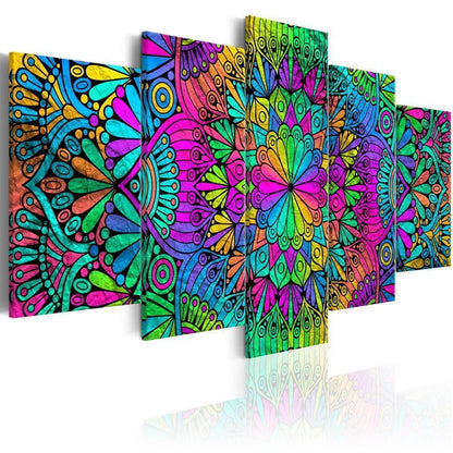 Canvas Print - Mandala: Peacock Feathers-ArtfulPrivacy-Wall Art Collection