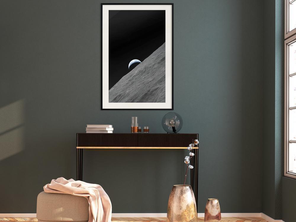 Framed Art - Planet in the Shadow-artwork for wall with acrylic glass protection