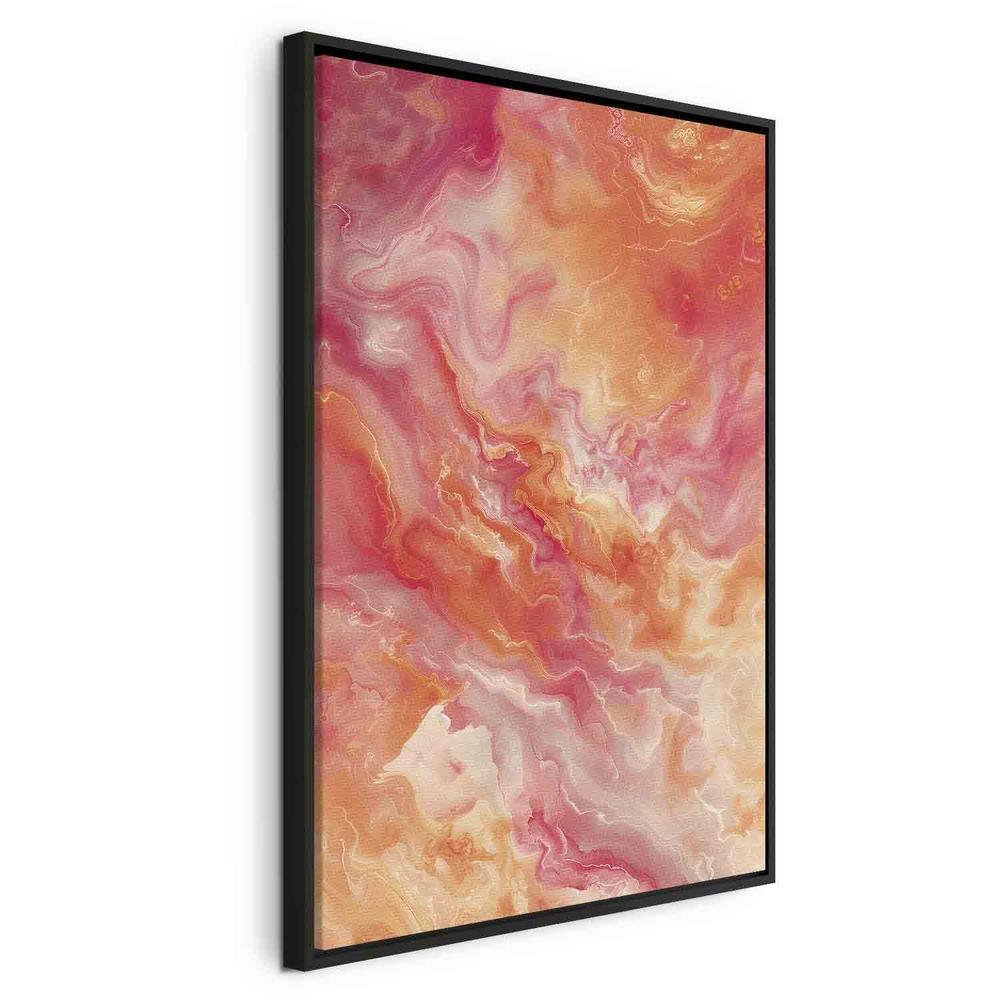 Canvas Print - Fiery Colors - Dynamic Shapes in Colors of Fire and Pink