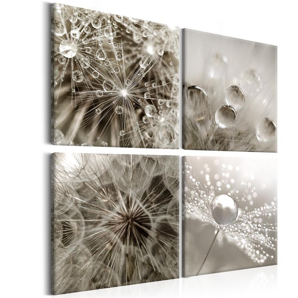 Canvas Print - Grey Dandelion-ArtfulPrivacy-Wall Art Collection