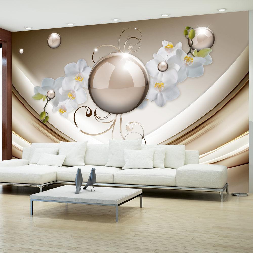 Wall Mural - Golden Abstract-Wall Murals-ArtfulPrivacy