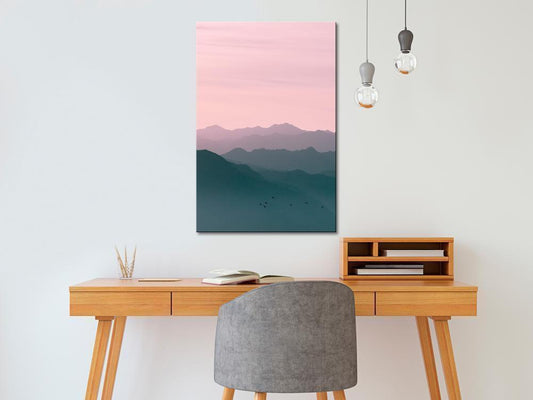 Canvas Print - Mountain At Sunrise (1 Part) Vertical-ArtfulPrivacy-Wall Art Collection