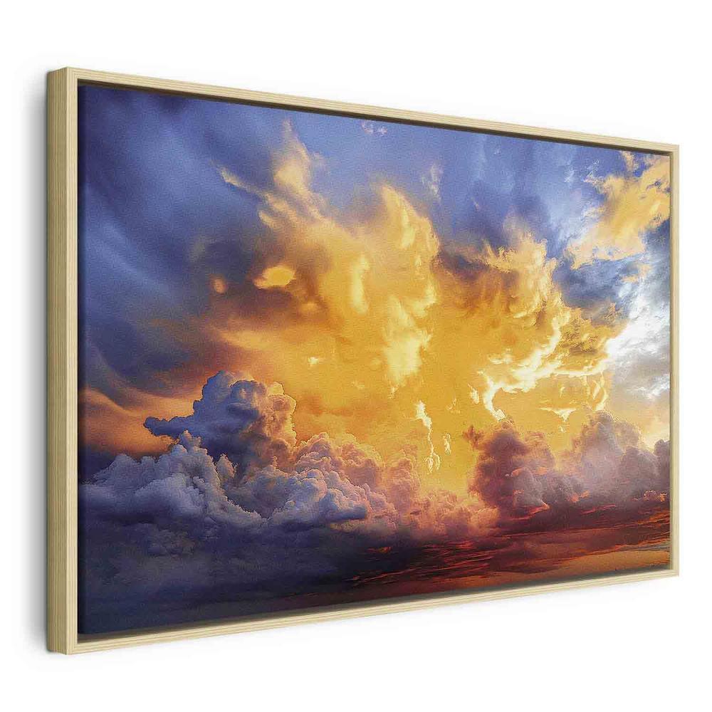 Canvas Print - Beautiful Sunset - Clouds in Warm Shades