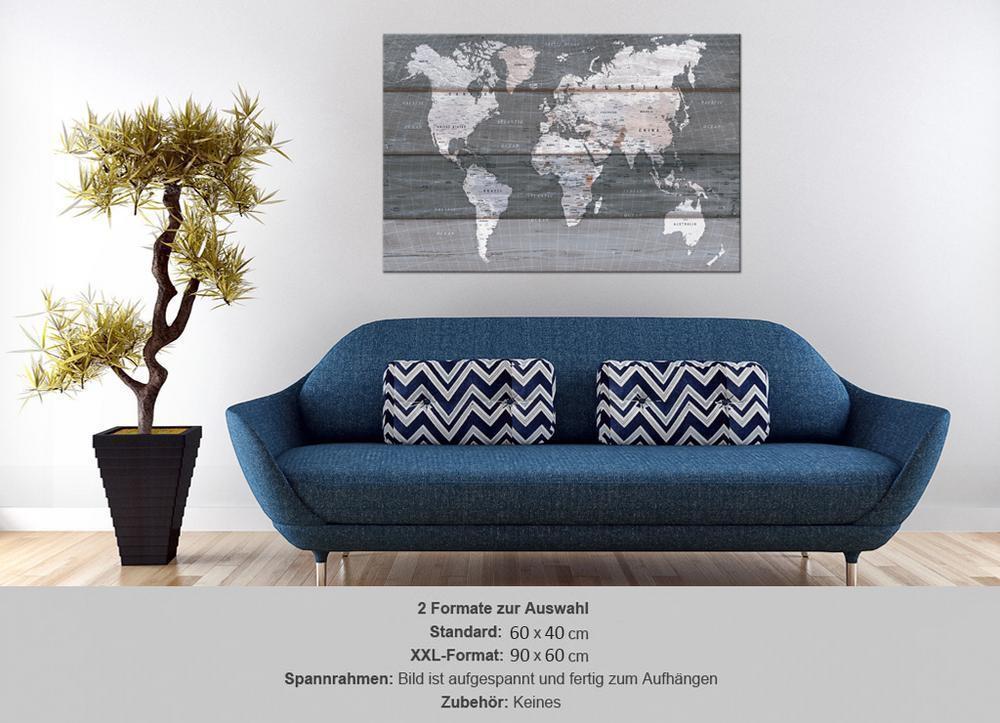 Cork board Canvas with design - Decorative Pinboard - Grey Earth-ArtfulPrivacy