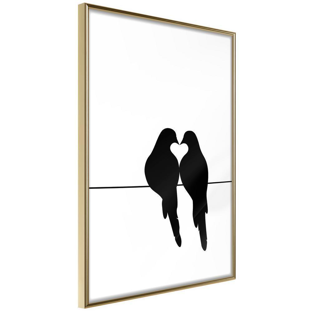 Black and White Framed Poster - Crush-artwork for wall with acrylic glass protection