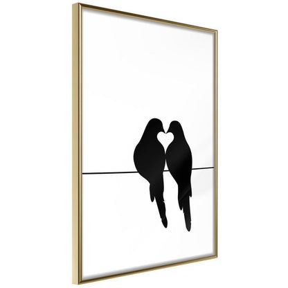 Black and White Framed Poster - Crush-artwork for wall with acrylic glass protection