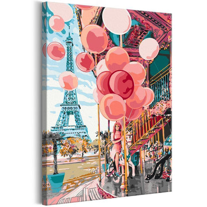 Start learning Painting - Paint By Numbers Kit - Paris Carousel - new hobby