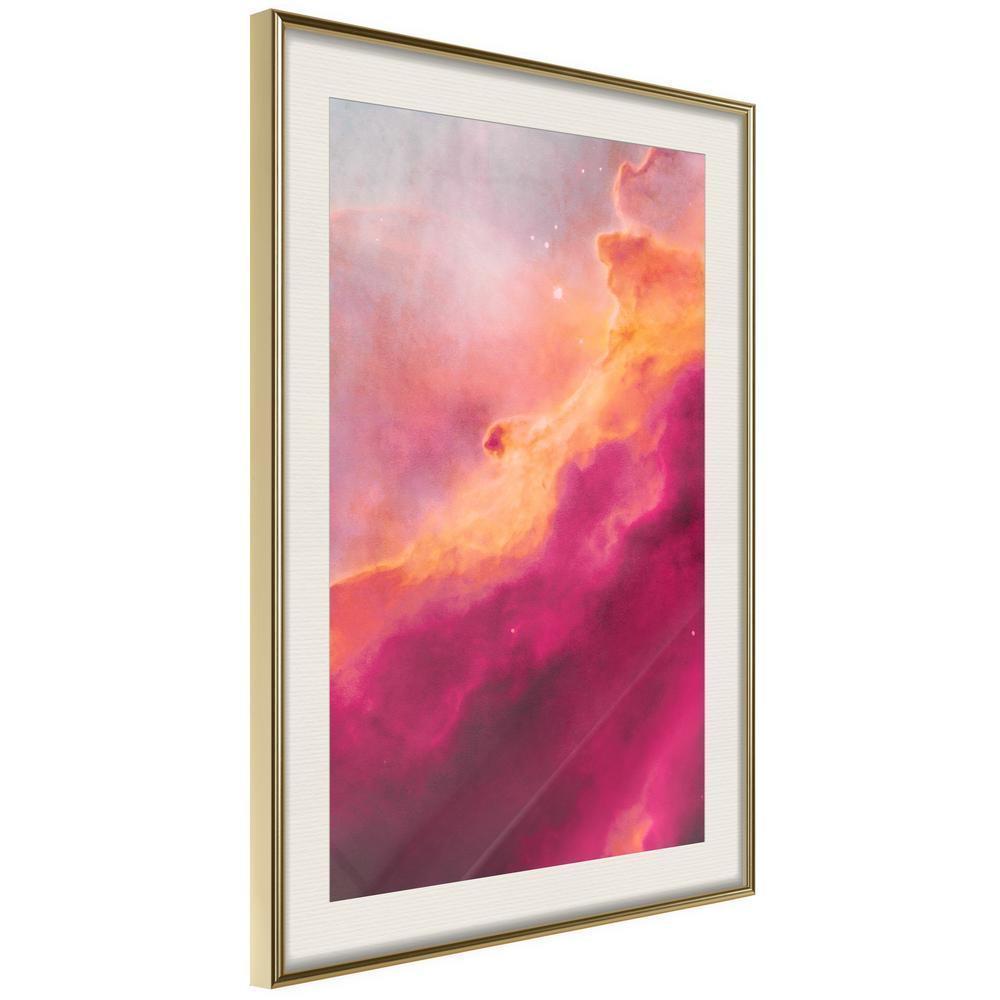 Abstract Poster Frame - Explosion of Colours-artwork for wall with acrylic glass protection