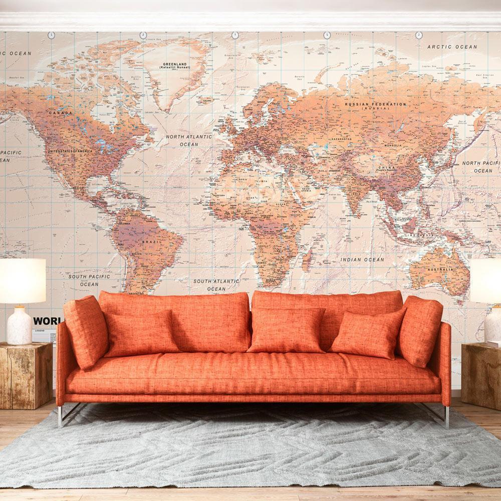Wall Mural - Orange World-Wall Murals-ArtfulPrivacy