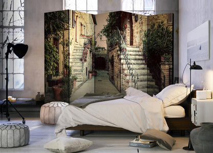 Decorative partition-Room Divider - Tuscan Memories II-Folding Screen Wall Panel by ArtfulPrivacy