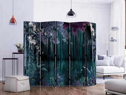 Decorative partition-Room Divider - Mysterious night II-Folding Screen Wall Panel by ArtfulPrivacy