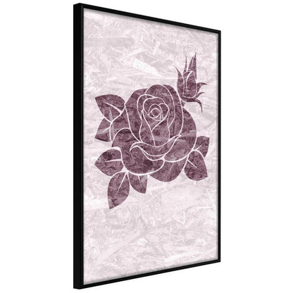 Botanical Wall Art - Monochromatic Rose-artwork for wall with acrylic glass protection