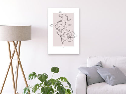 Canvas Print - Creamy Magnolia (1 Part) Vertical-ArtfulPrivacy-Wall Art Collection