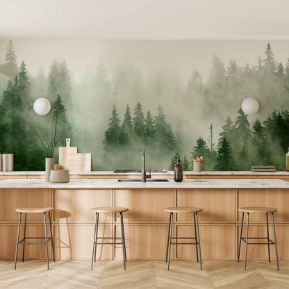 Wall Mural - Mountain Forest (Green)