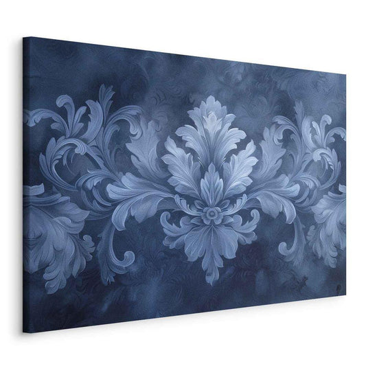 Impression sur toile - Ornement en bleu et couleurs froides Décoration bleu foncé