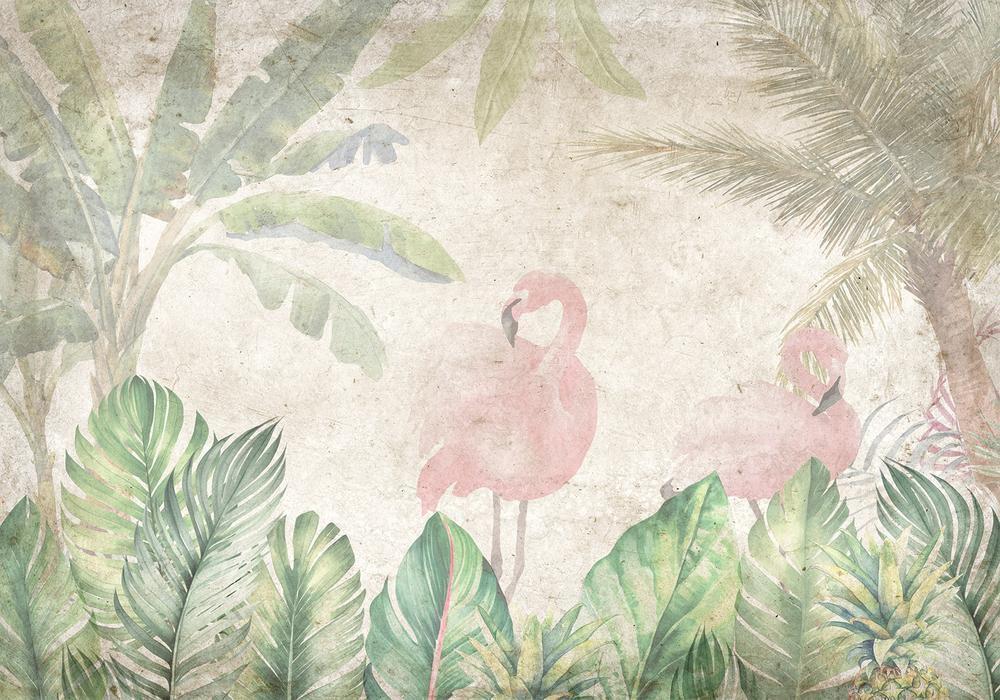 Wall Mural - Birds in the Jungle-Wall Murals-ArtfulPrivacy