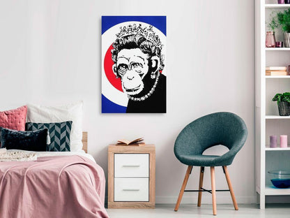 Canvas Print - Queen of Monkeys (1 Part) Vertical-ArtfulPrivacy-Wall Art Collection