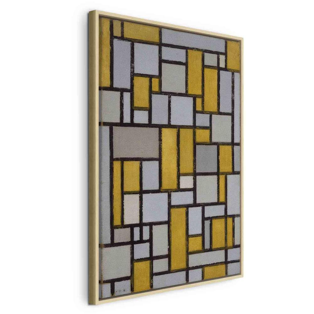 Impression sur toile - Composition avec grille 1 (Piet Mondrian)